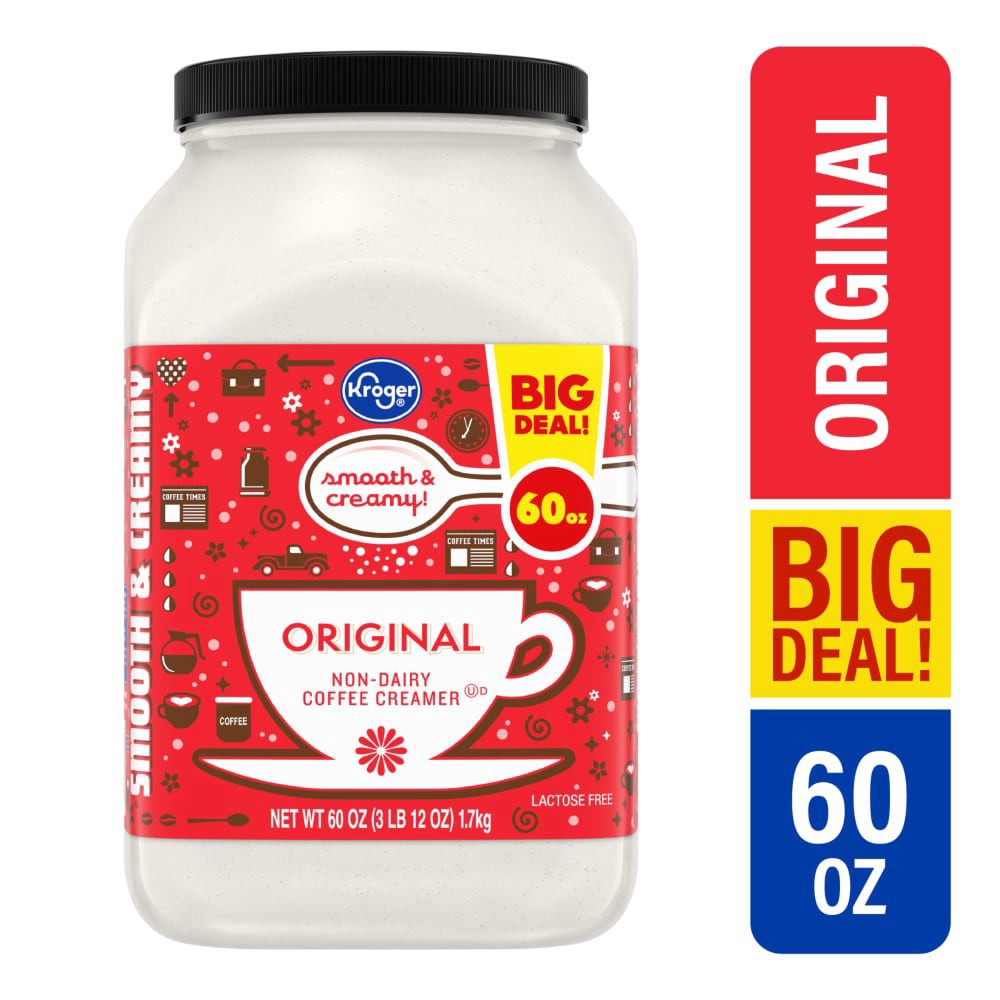 slide 1 of 4, Kroger Original Non-Dairy Coffee Creamer - 60 oz, 60 oz