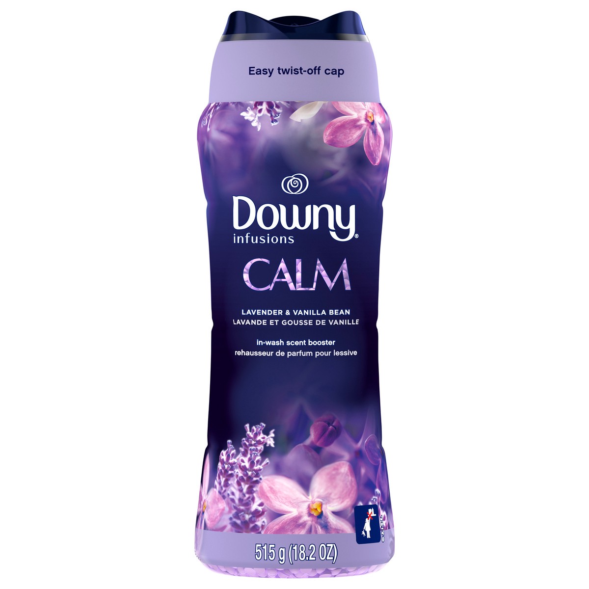slide 7 of 8, Downy Calm In-Wash Laundry Scent Booster Beads, Soothing Lavender and Vanilla Bean scent, 18.2 OZ, laundry scent beads, Long-lasting Freshness, 1.1 lb
