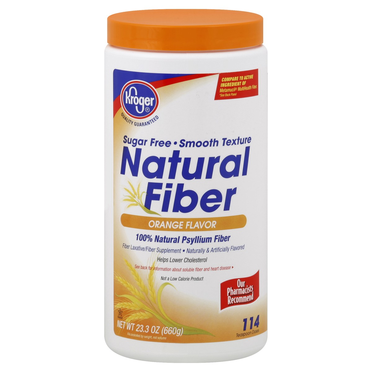 slide 3 of 3, Kroger Natural Fiber Sugar Free, 23.3 oz