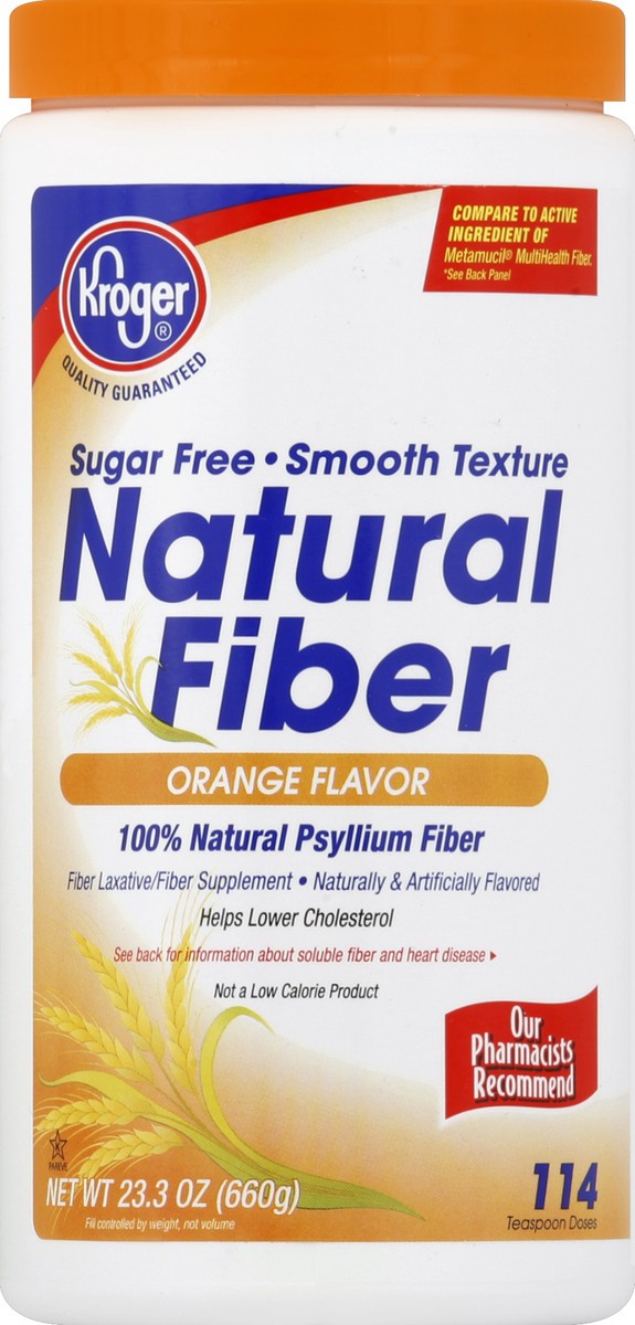 slide 1 of 3, Kroger Natural Fiber Sugar Free, 23.3 oz