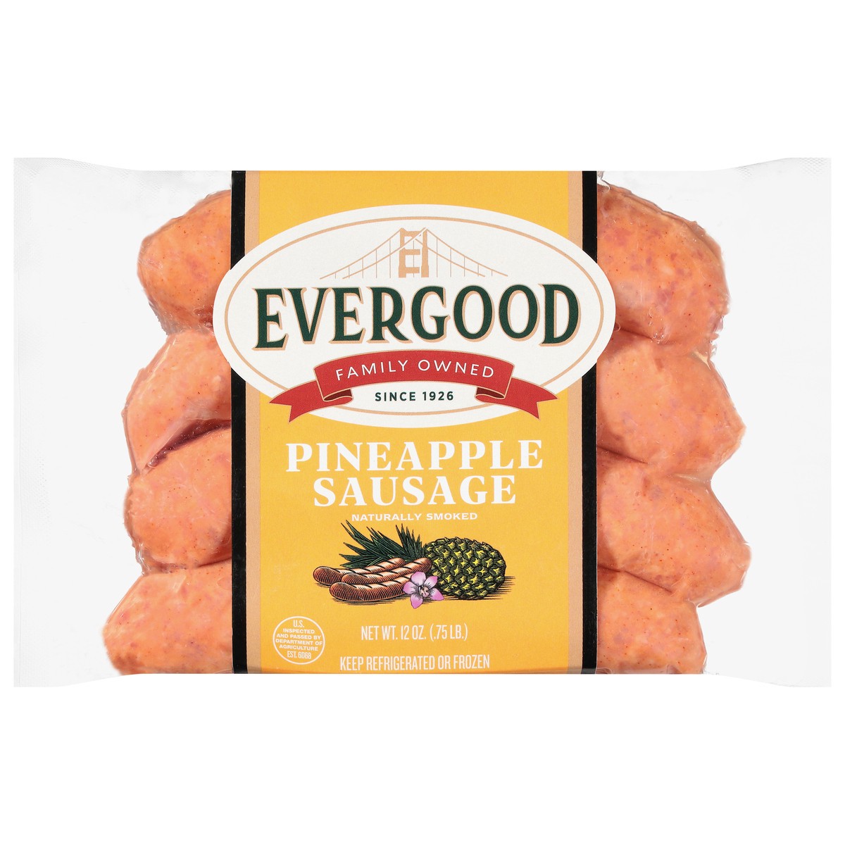 slide 1 of 13, Evergood Pineapple Sausage - 12 oz, 12 oz