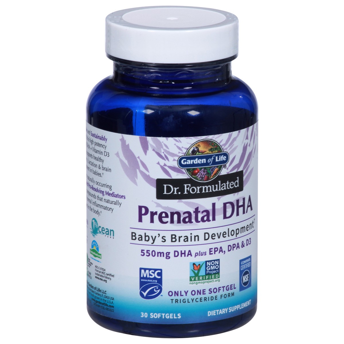 slide 9 of 9, Garden of Life Dr. Formulated 550 mg Prenatal DHA plus EPA, DPA & D3 30 Softgels, 30 ct