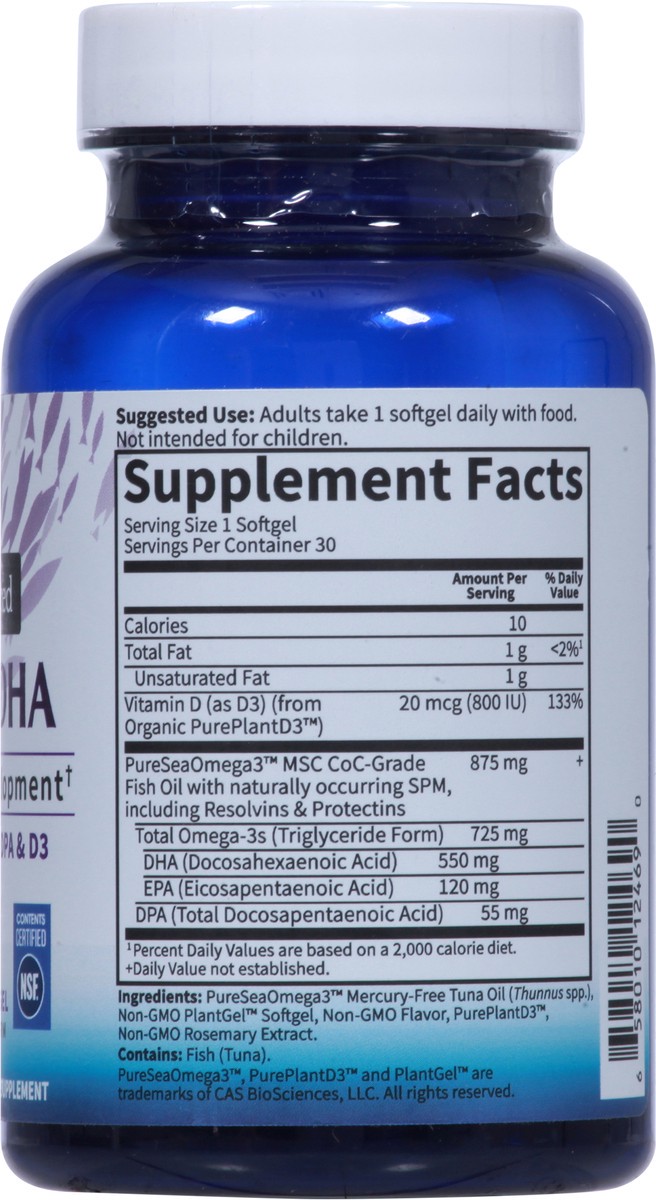 slide 8 of 9, Garden of Life Dr. Formulated 550 mg Prenatal DHA plus EPA, DPA & D3 30 Softgels, 30 ct