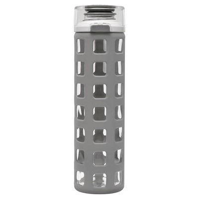 slide 1 of 2, Ello Syndicate Glass Water Bottle - Grey, 20 oz
