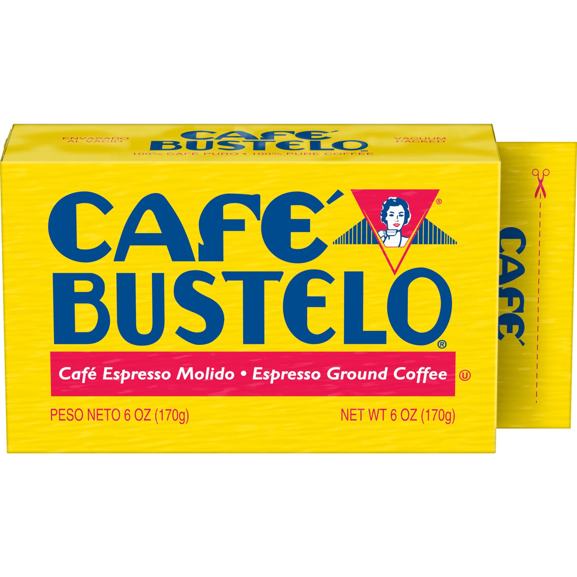 slide 1 of 11, Café Bustelo Ground Coffee, Dark Roast, 6-Ounce Brick, 6 oz