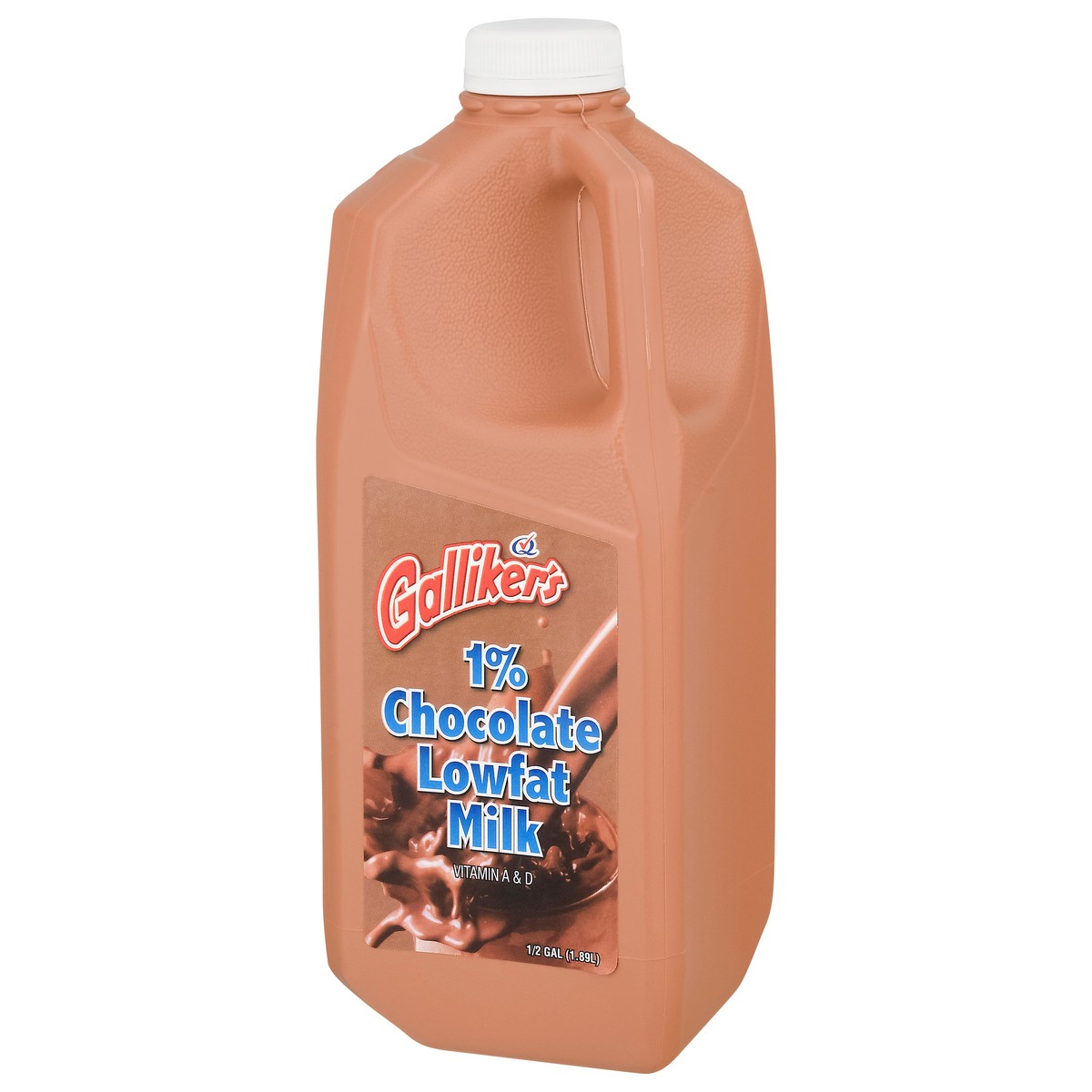 slide 6 of 9, Galliker's 1% Low Fat Chocolate Milk 0.5 gal, 2 qt