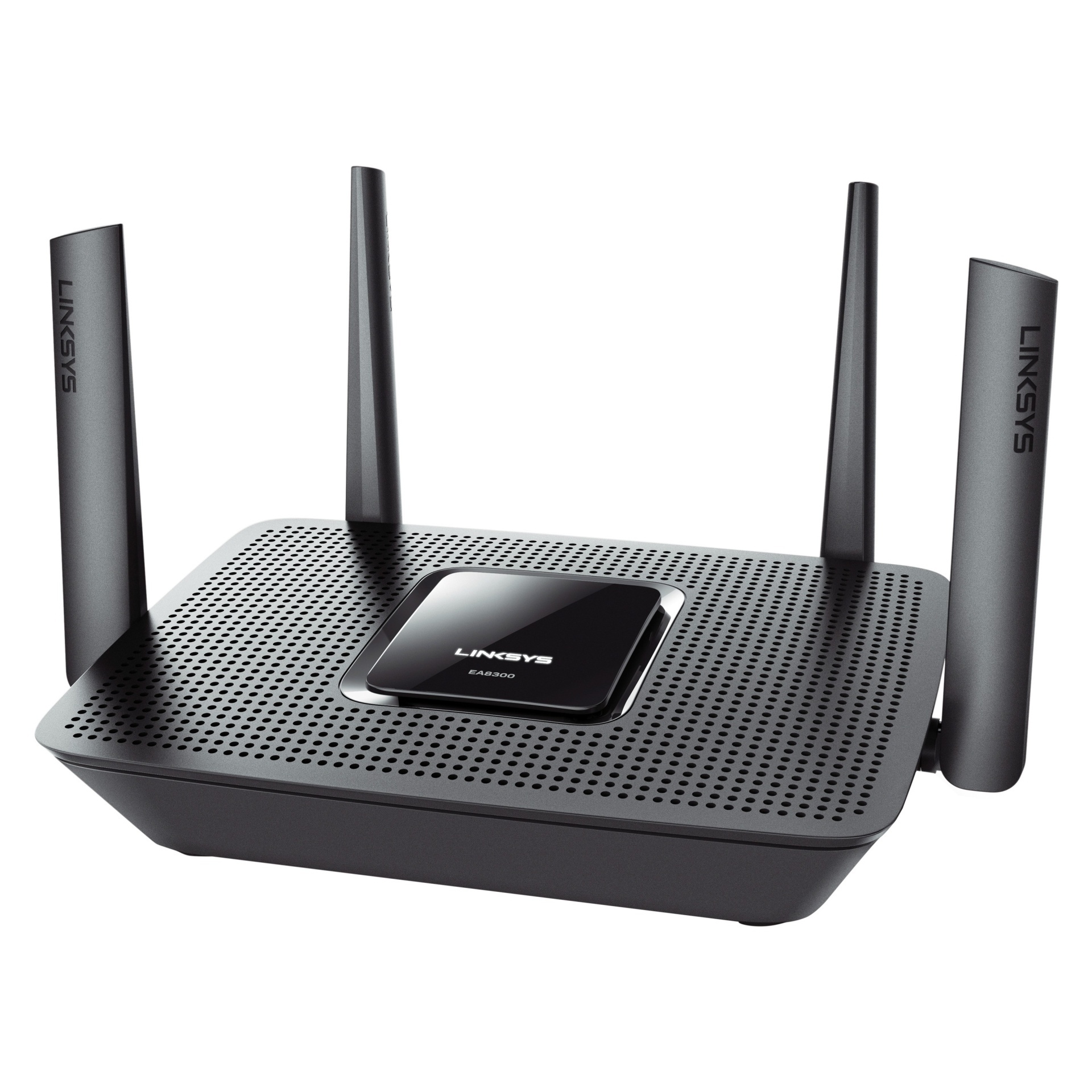 slide 1 of 3, Linksys MAX-STREAM AC2200 Tri-Band MU-MIMO Smart Wi-Fi Gigabit Router, Ideal For 4K TV Streaming - Gray (EA8300), 1 ct