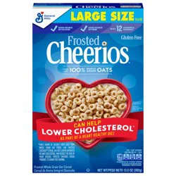 Frosted Cheerios, Heart Healthy Cereal, Large Size, 13.5 oz