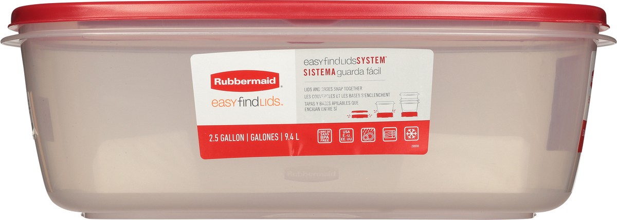 slide 4 of 9, Rubbermaid EasyFindLids 2.5 Gallon Container & Lid 1 ea, 1 ct