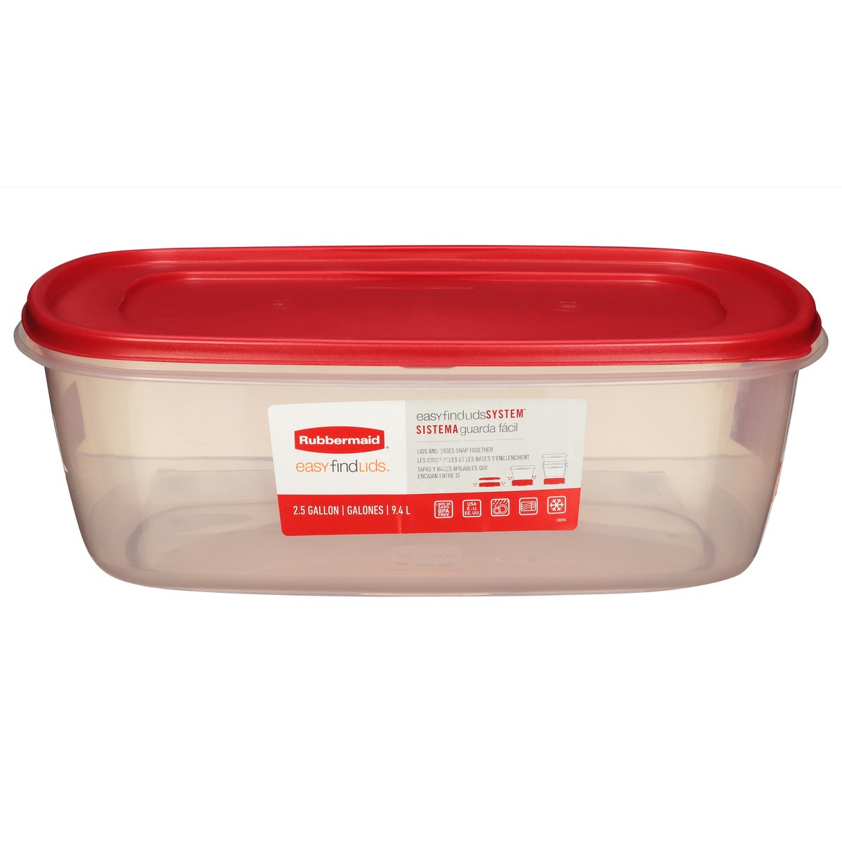 slide 7 of 9, Rubbermaid EasyFindLids 2.5 Gallon Container & Lid 1 ea, 1 ct