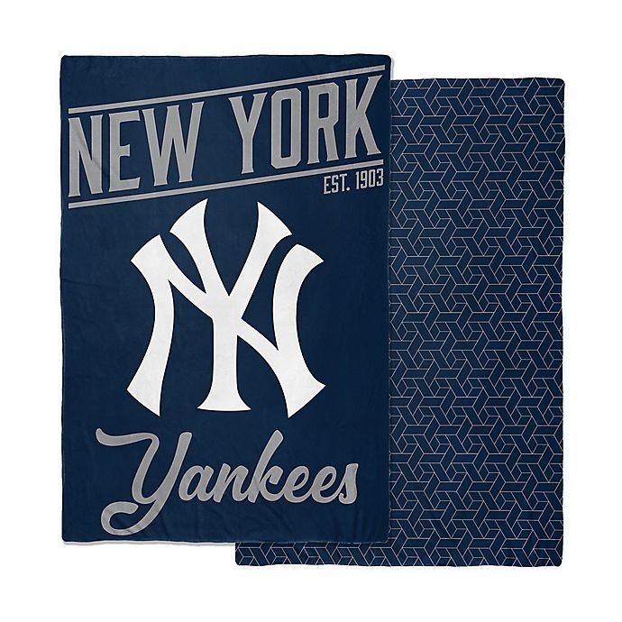 slide 1 of 1, MLB New York Yankees Reversible Quilted Weighted Blanket, 40 in x 60 in