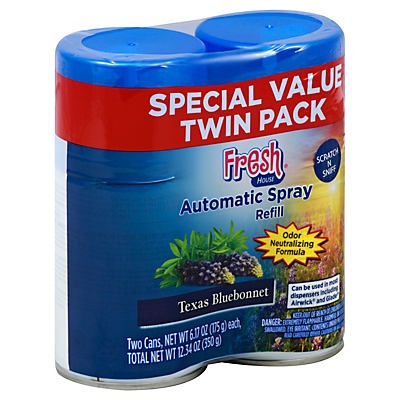 slide 1 of 1, Fresh House Texas Bluebonnet Automatic Spray Refill Twin Pack, 2 ct