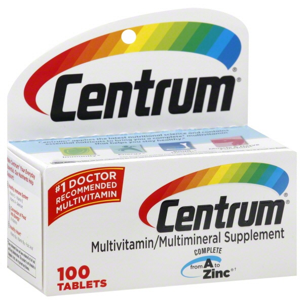 slide 1 of 1, Centrum Adults Multi Vitamin, 100 ct