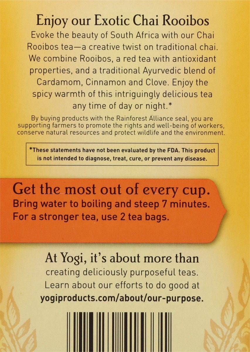 slide 3 of 9, Yogi Tea Bags Chai Rooibos Herbal Supplement 16 Tea Bags - 16 ct, 16 ct