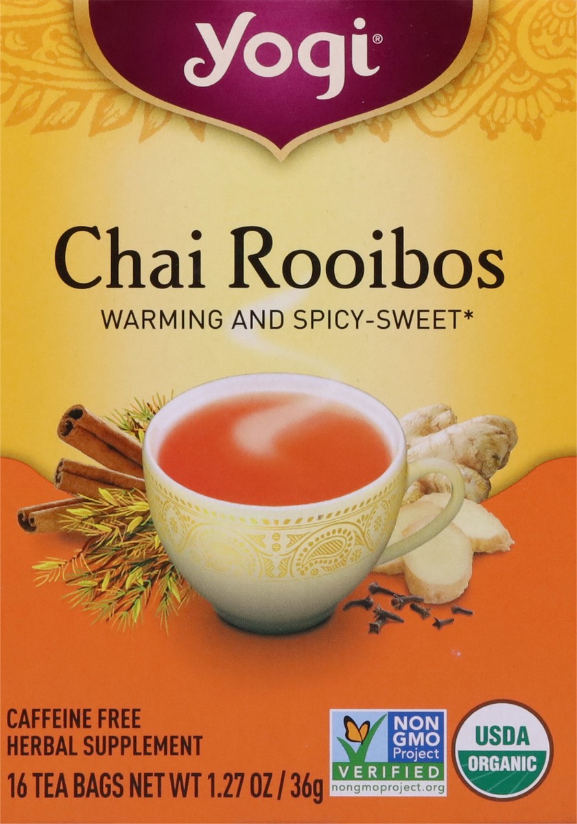 slide 8 of 9, Yogi Tea Bags Chai Rooibos Herbal Supplement 16 Tea Bags - 16 ct, 16 ct
