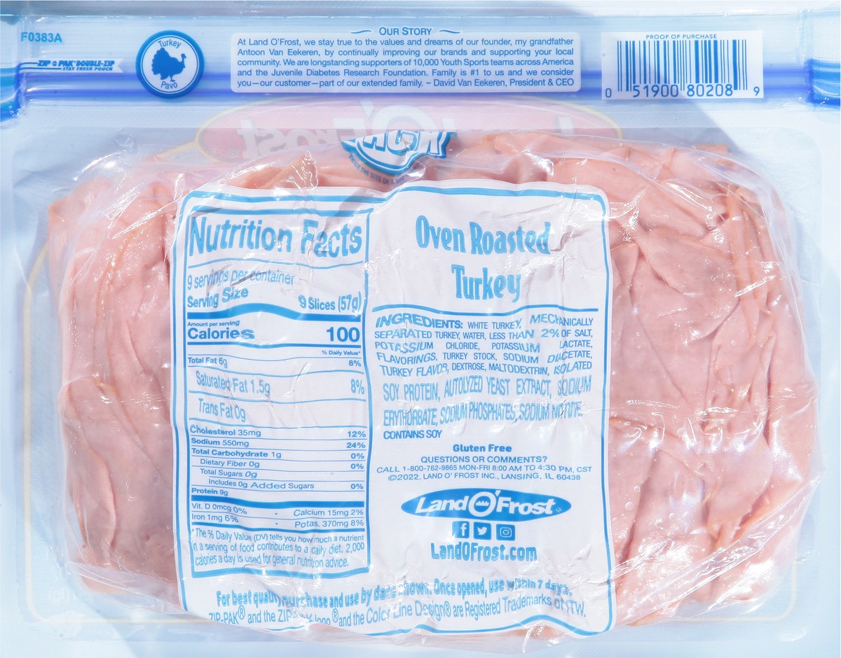 slide 2 of 9, Land O' Frost DeliShaved Oven Roasted Turkey Jumbo Pack 18 oz, 18 oz