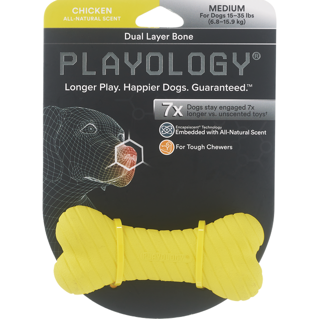 slide 1 of 1, PLAYOLOGY Dual Layer Bone Assorted Easter Md, 1 ct