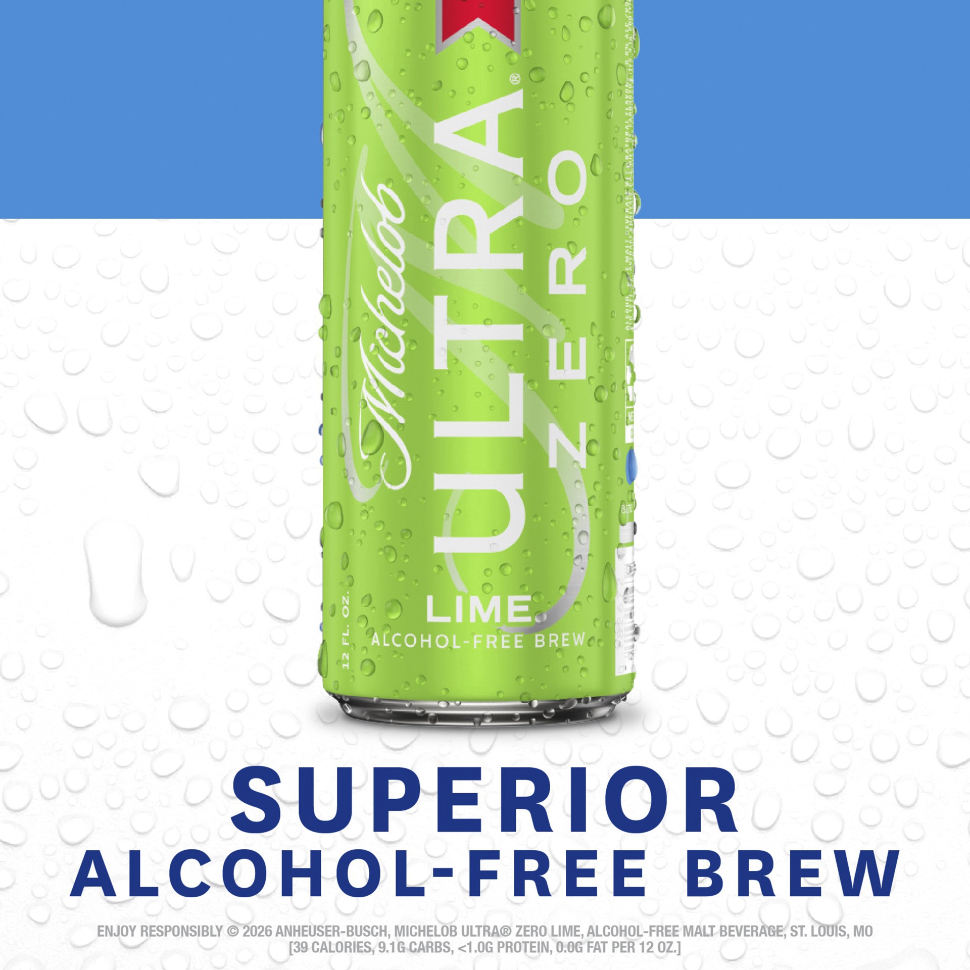 slide 2 of 5, Michelob ULTRA ZERO Lime Non-Alcoholic American Lager Beer 12 Pack, 12 fl oz Cans, 144 fl oz