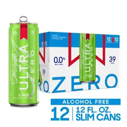 Michelob ULTRA ZERO Lime Non-Alcoholic American Lager Beer 12 Pack, 12 fl oz Cans