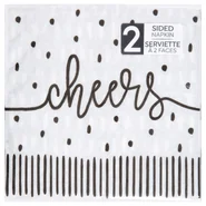 Sensations Modern Monochrome 2-Ply Napkins - 24 Count