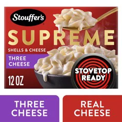 Stouffer's Supreme Shells and Cheese, Three Cheese, Boxed Mac & Cheese Dinner Kit