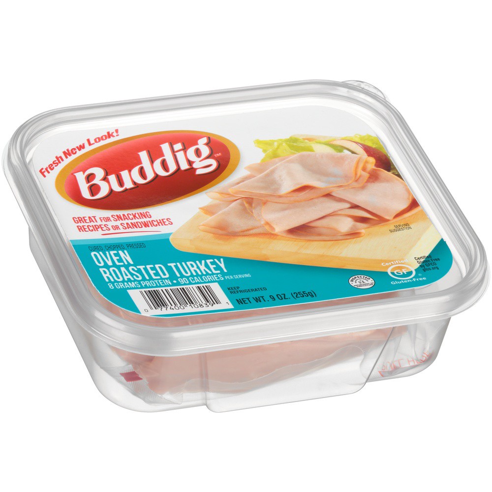 slide 3 of 8, Buddig Oven Roasted Turkey Tub, 9 oz