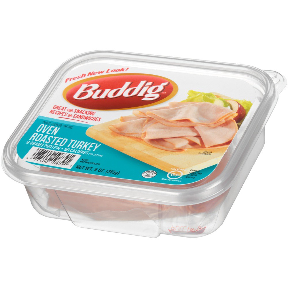 slide 7 of 8, Buddig Oven Roasted Turkey Tub, 9 oz