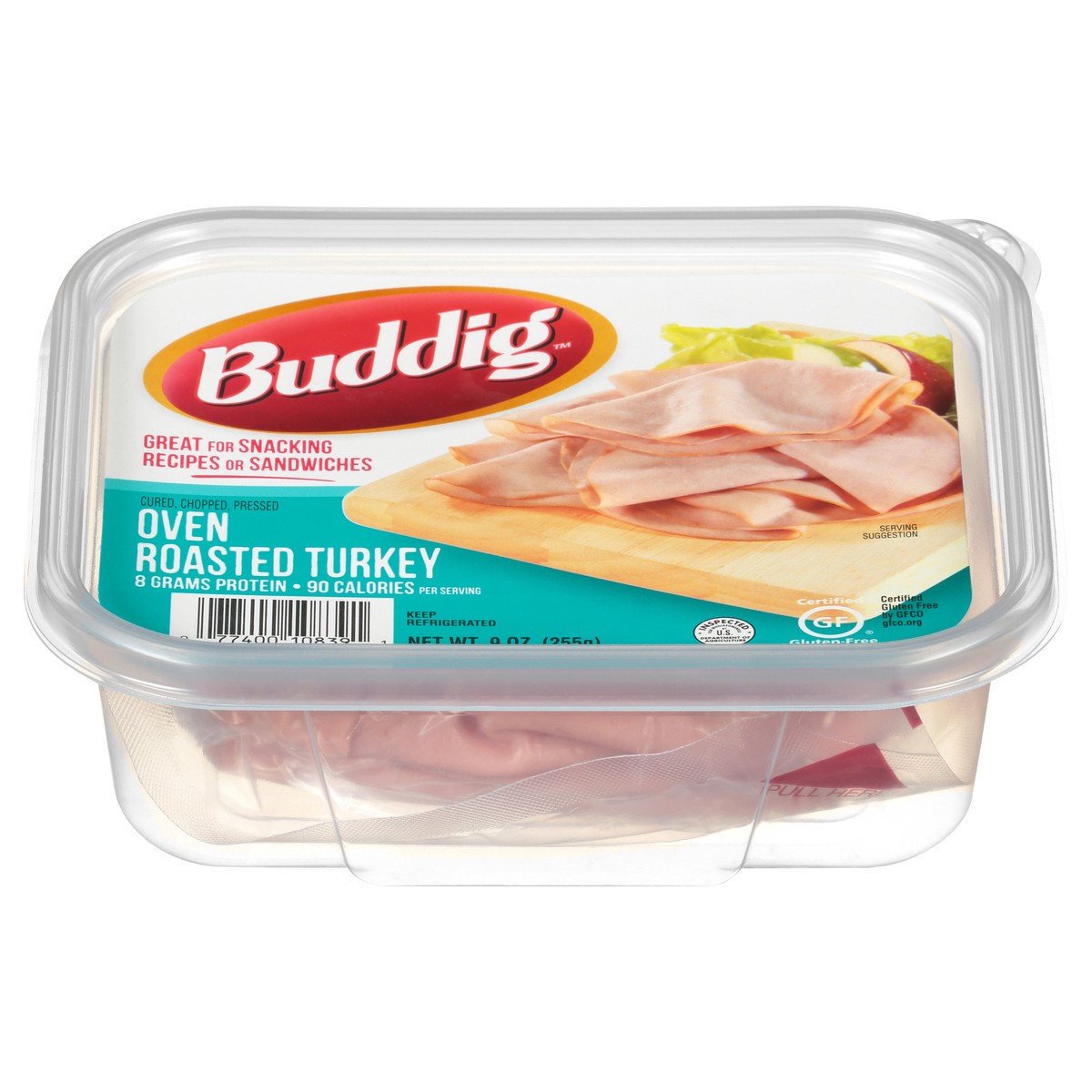 slide 1 of 8, Buddig Oven Roasted Turkey Tub, 9 oz