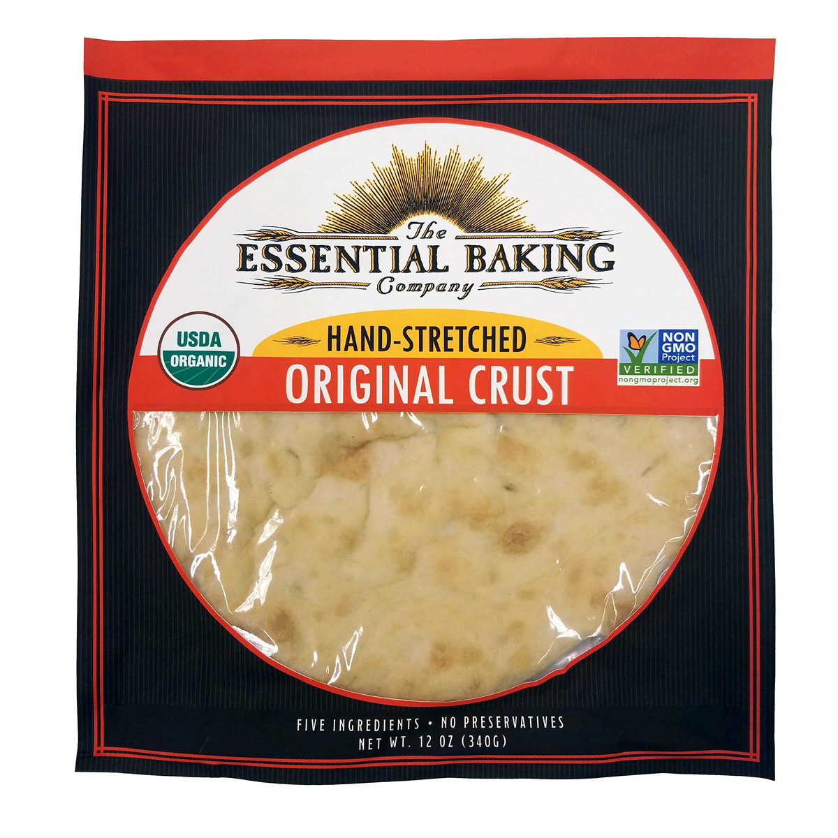 slide 1 of 1, Essential Baking Company Organic Original Pizza Crust, 12 oz