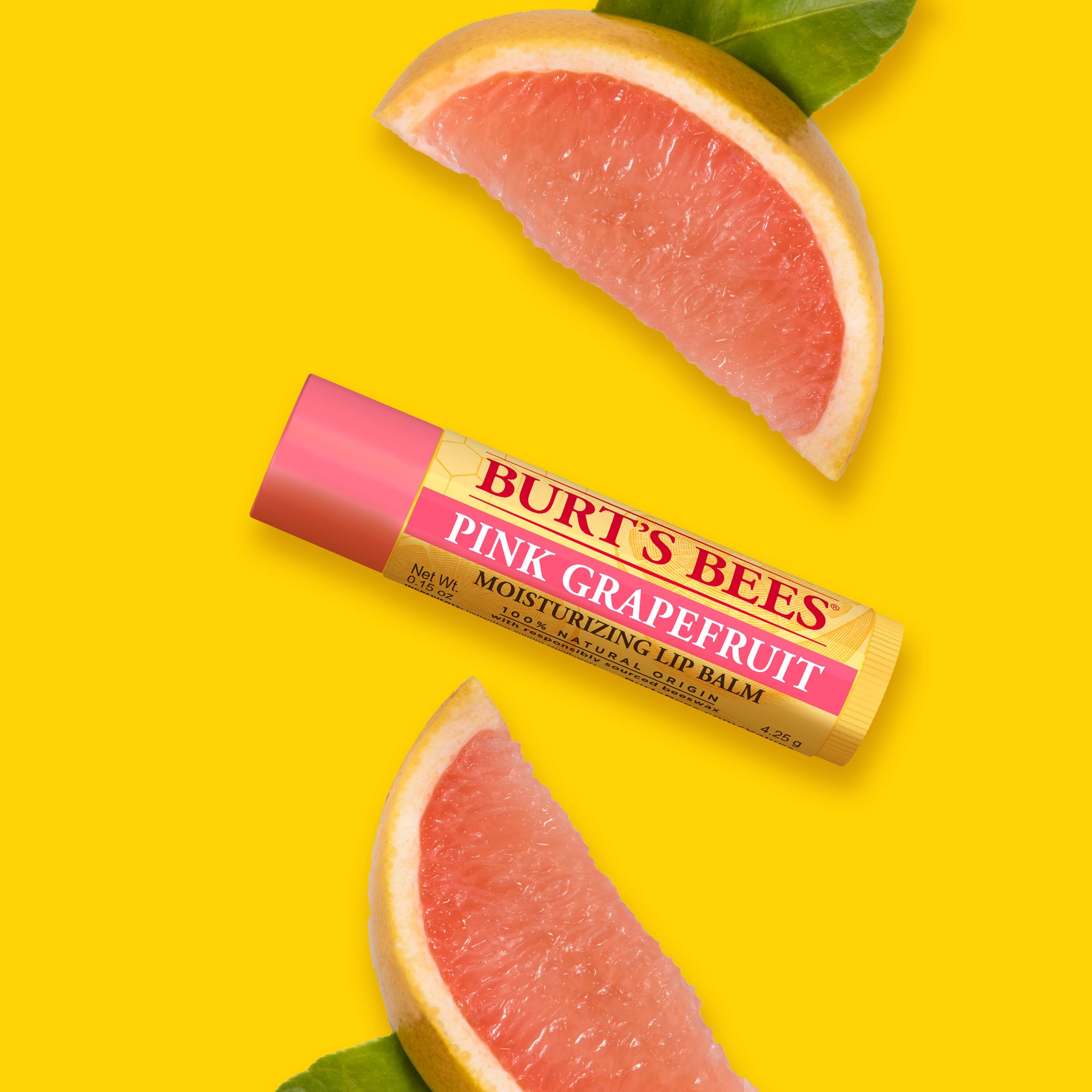 slide 2 of 5, Burt's Bees Pink Grapefruit Lip Balm, Natural Origin Lip Care, 2 Tubes, 0.15 oz., 2 ct; 0.3 oz