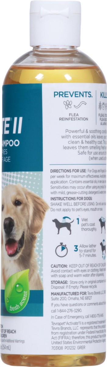slide 4 of 12, TevraPet Activate II Conditioning Blend Fresh Scent Flea & Tick Shampoo for Dogs & Puppies 12 fl oz, 12 fl oz