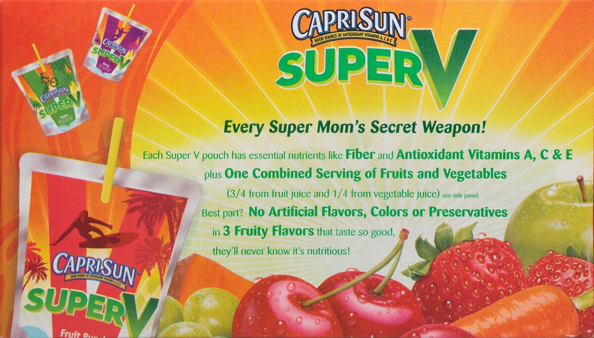 slide 7 of 7, Capri Sun Super V Fruit Punch & Vegetable Juice Pack, 10 ct; 6 fl oz