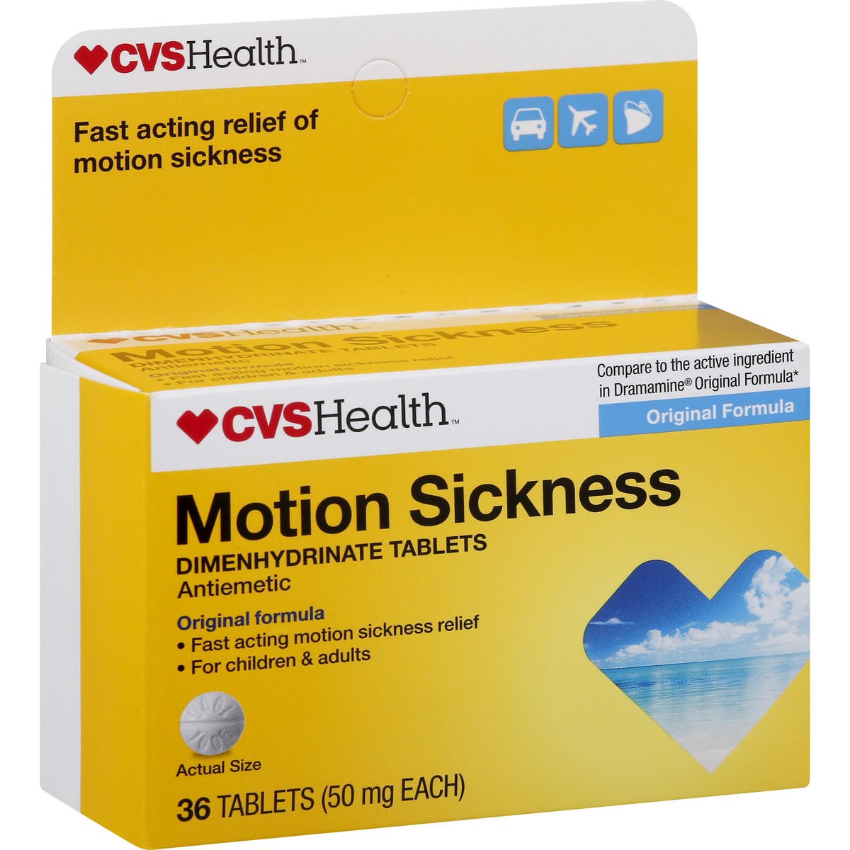 slide 8 of 11, CVS Health Motion Sickness Tablets, 36 Ct, 1 ct
