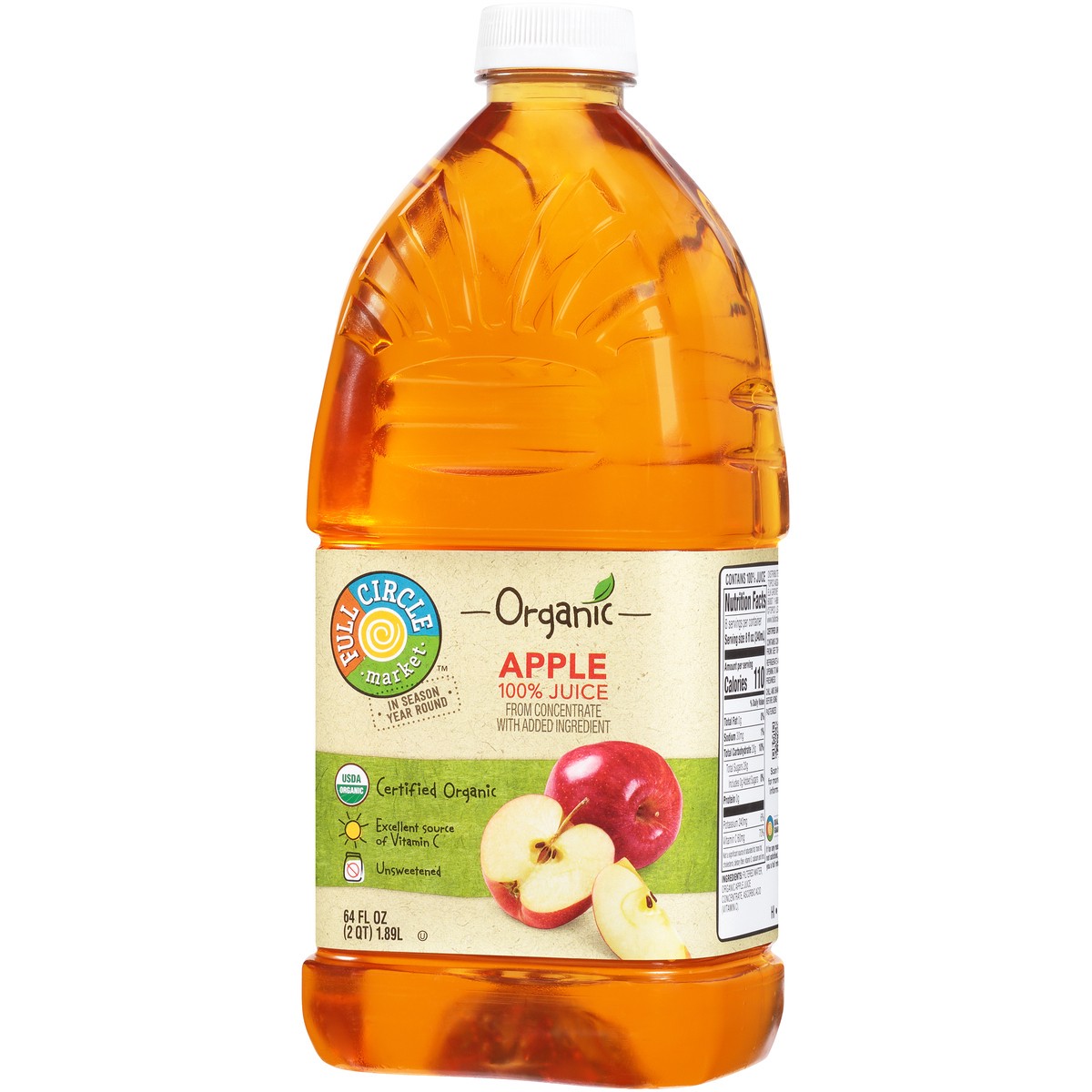 slide 4 of 9, Full Circle Organic Apple Juice - 64 fl oz, 64 fl oz