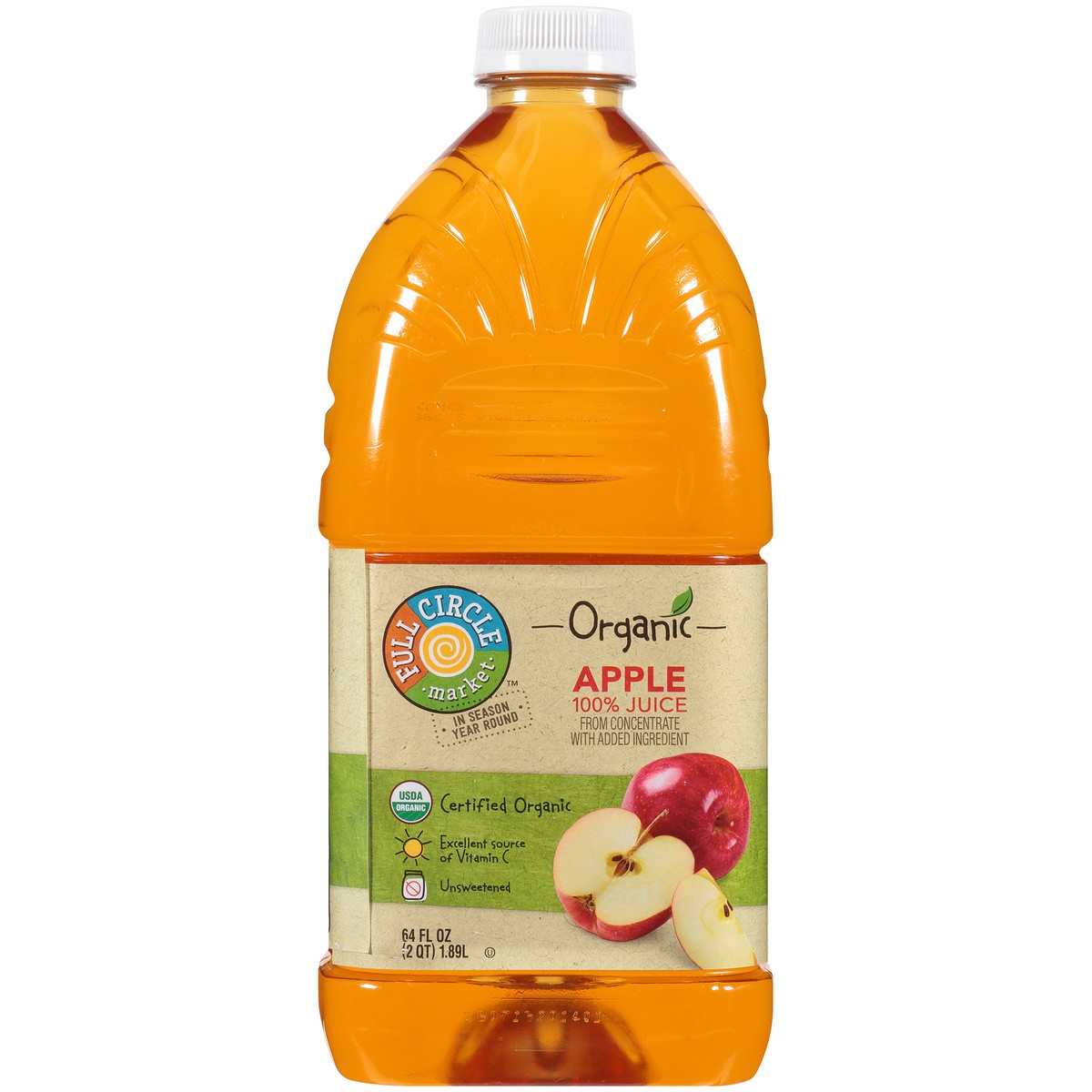 slide 2 of 9, Full Circle Organic Apple Juice - 64 fl oz, 64 fl oz