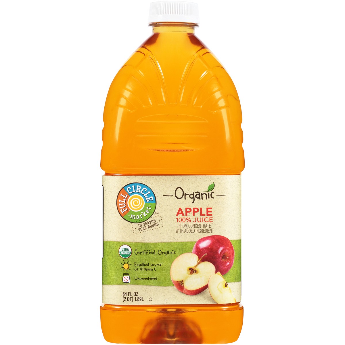 slide 1 of 9, Full Circle Market Organic Apple Juice 64 fl oz, 64 fl oz