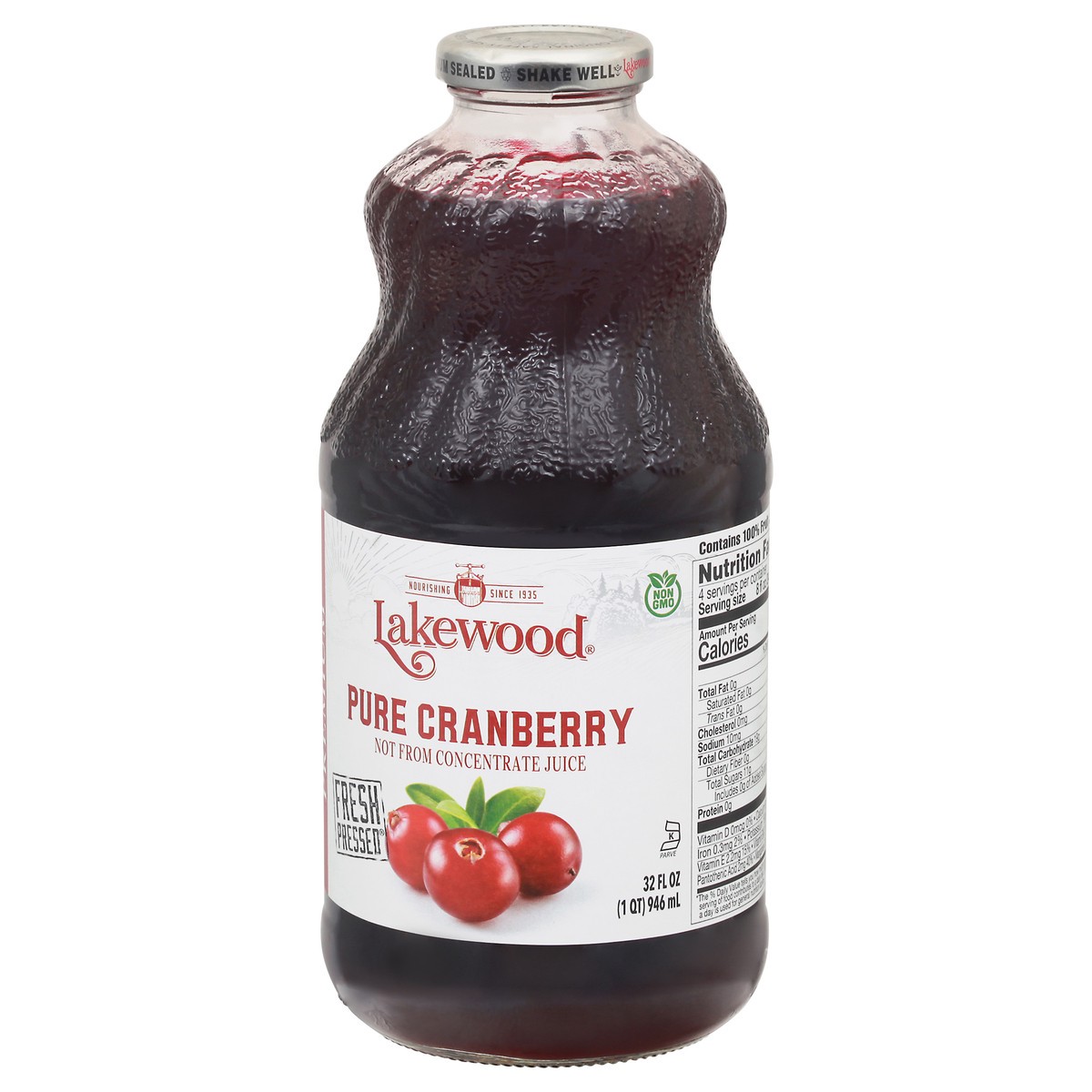 slide 3 of 9, Lakewood Premium Pure Cranberry Juice 32 fl oz, 32 fl oz