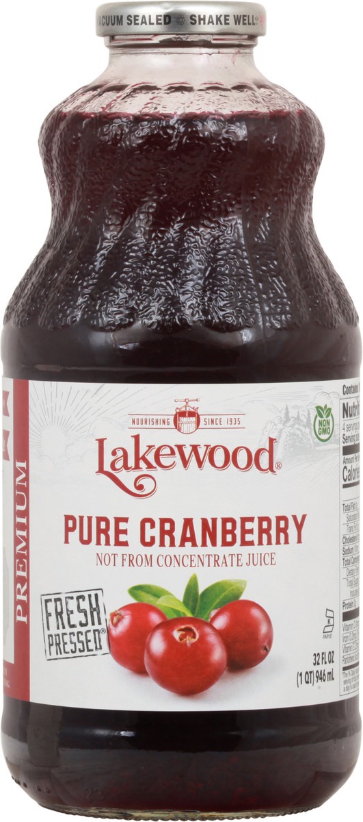 slide 1 of 9, Lakewood Premium Pure Cranberry Juice 32 fl oz, 32 fl oz