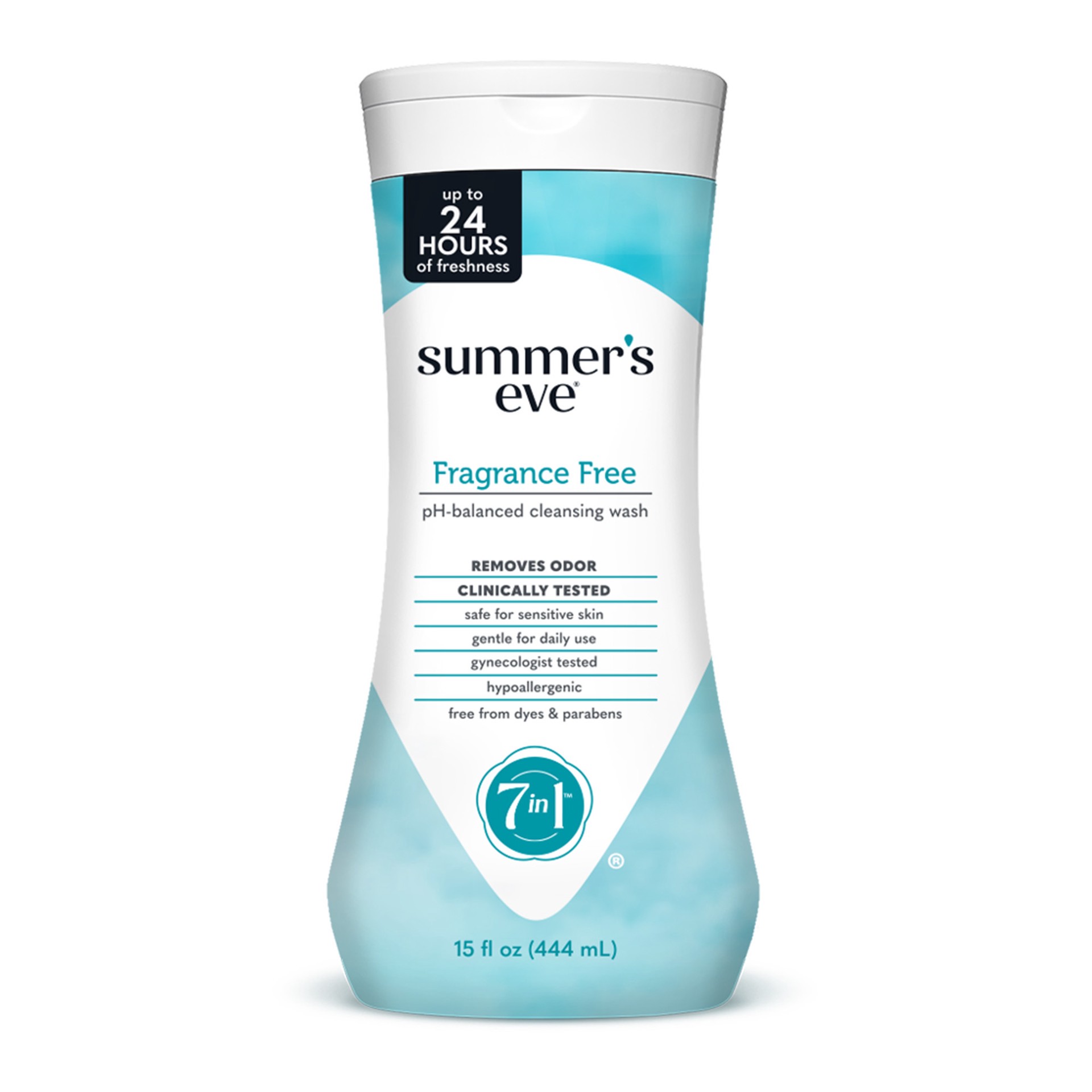 slide 1 of 4, Summer's Eve Summer''s Eve Fragrance Free Gentle Daily Feminine Wash, Removes Odor, pH Balance, 15 fl oz, 15 fl oz