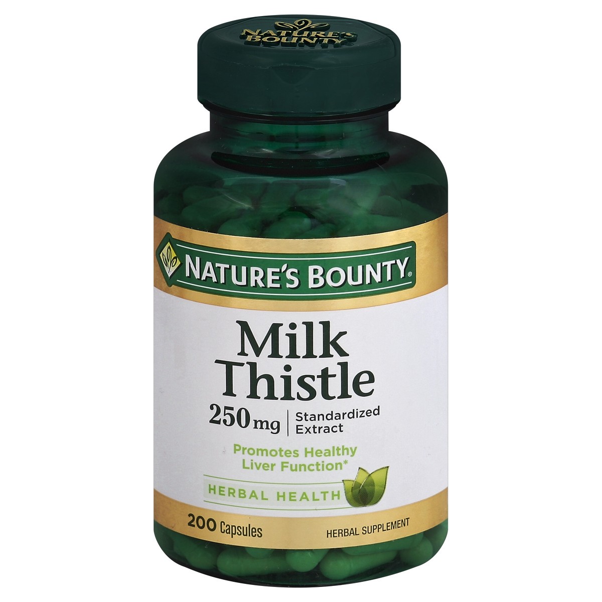 slide 2 of 3, Nature's Bounty Milk Thistle Capsules, 250mg, 200 ct