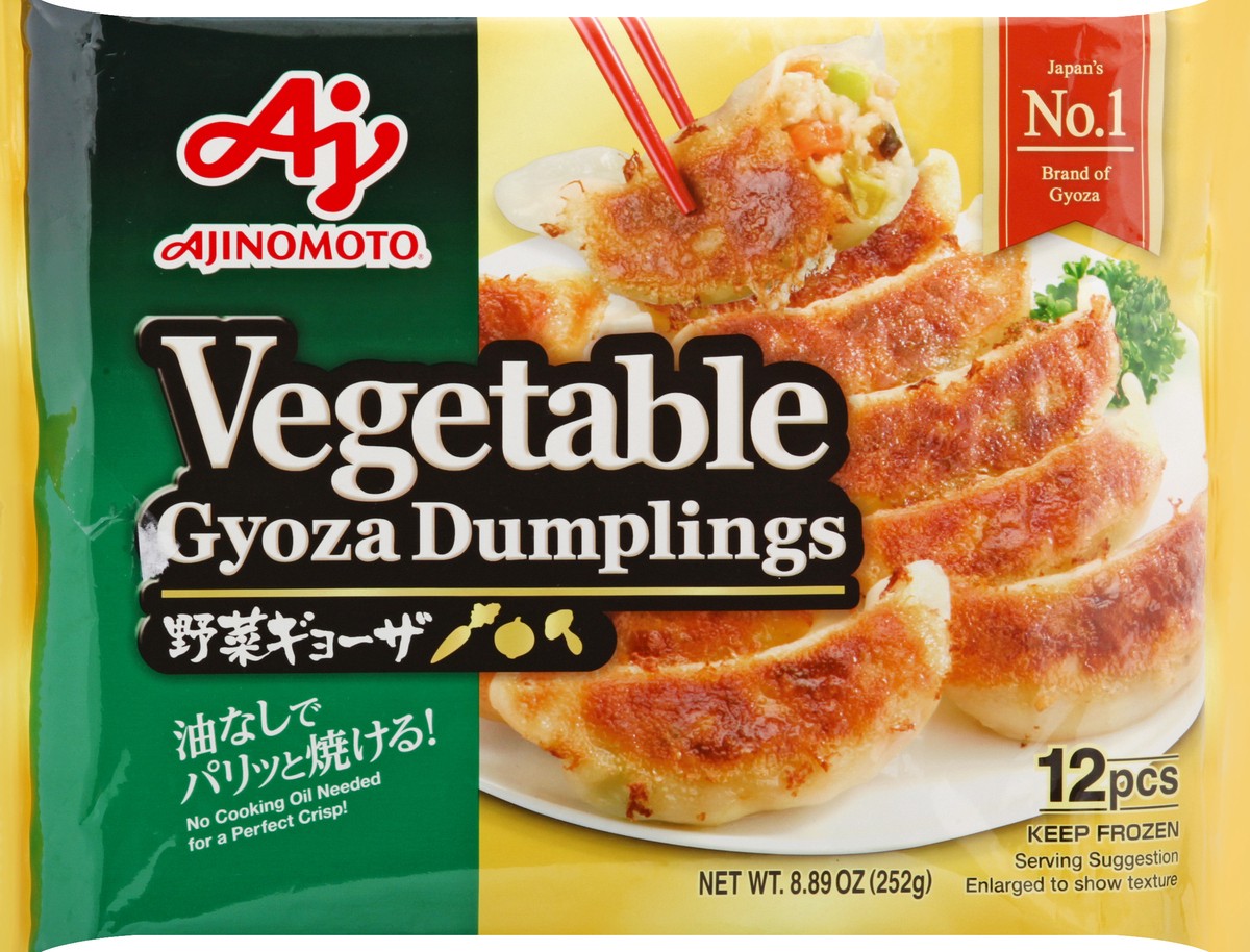 slide 9 of 10, Aji-No-Moto Vegetable Gyoza Dumplings, 8.89 oz