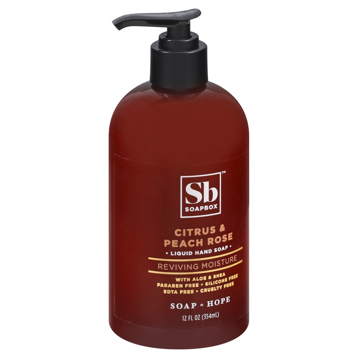 slide 6 of 9, Soapbox Liquid Hand Soap 12oz - Citrus & Peach Rose - EA, 12 fl oz