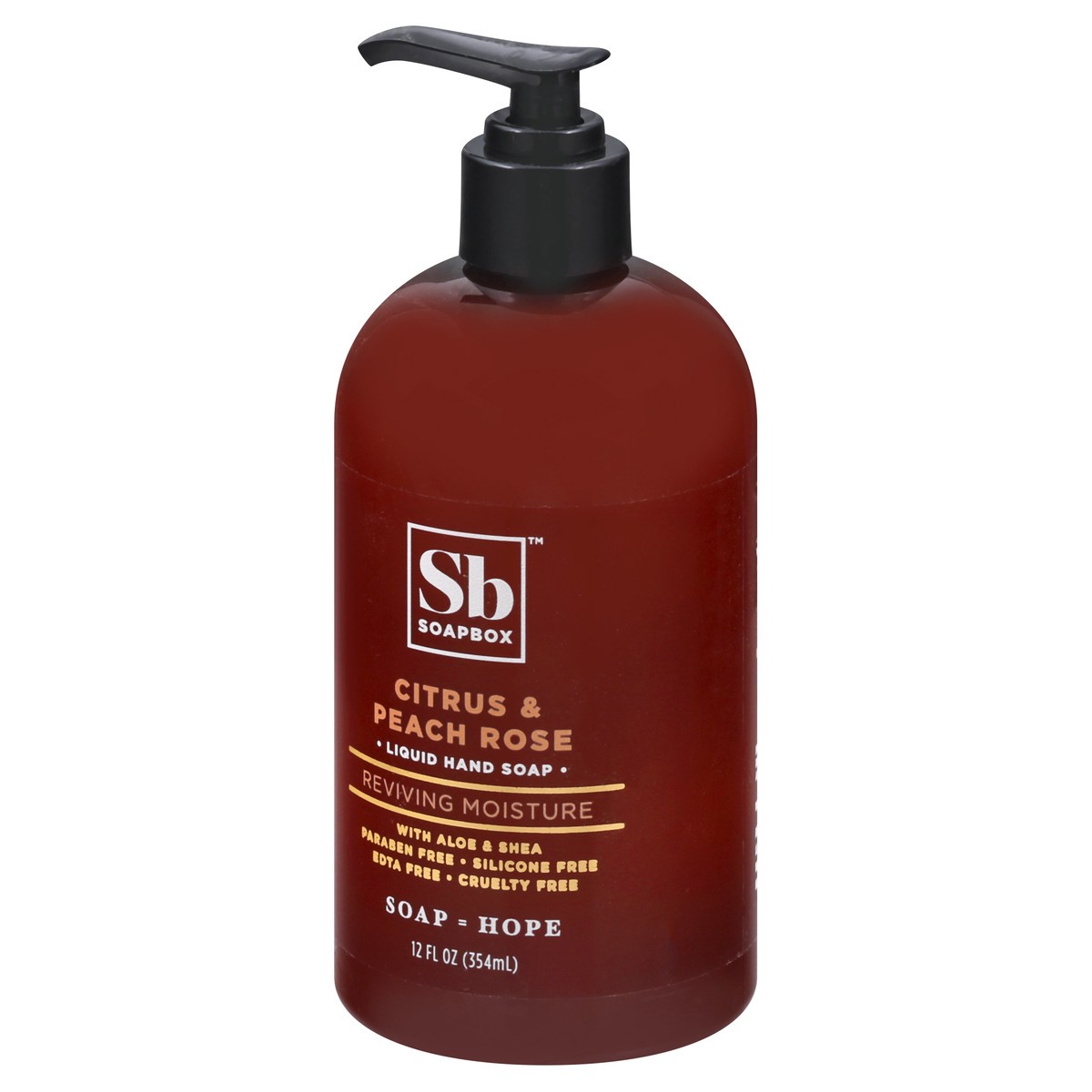 slide 7 of 9, Soapbox Liquid Hand Soap 12oz - Citrus & Peach Rose - EA, 12 fl oz