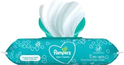 Pampers Complete Clean Baby Wipes - Fragrance Free 1X Pop-Top Packs 72 Count
