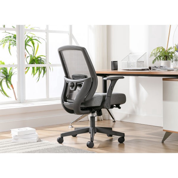 slide 7 of 10, Serta Sittrue Rayne Ergonomic Mesh/Fabric Mid-Back Task Chair, Gray, 1 ct