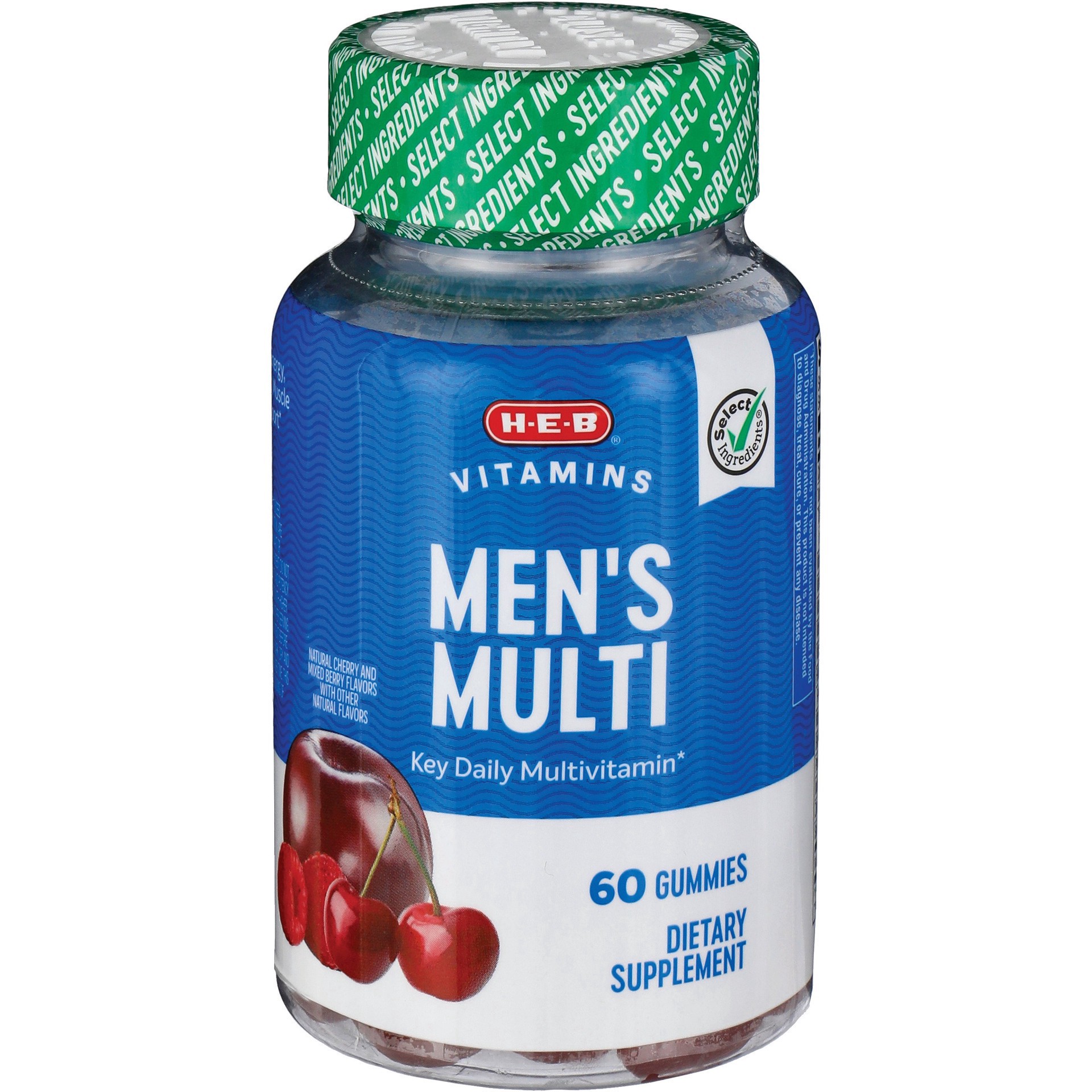 slide 1 of 1, H-E-B Select Ingredients Men's Multivitamin Gummies, 60 ct