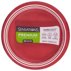 Sensations Premium 8.5 Inch Paper Plates - 20 count