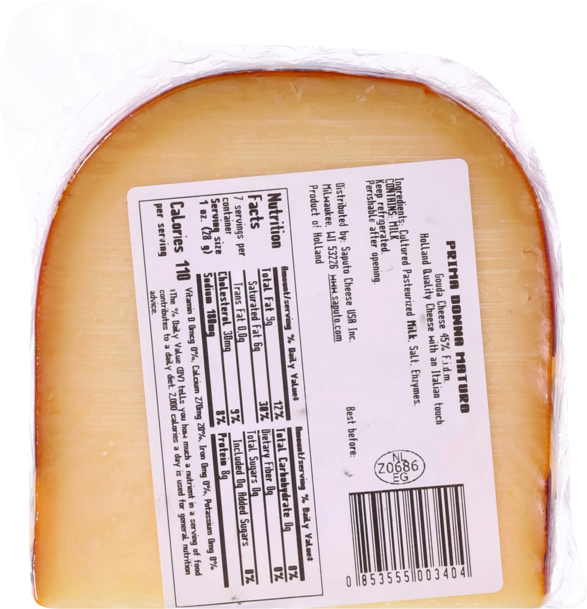 slide 6 of 13, Primadonna Maturo Aged Gouda Cheese Wedge, 5.3 oz, 5.3 oz
