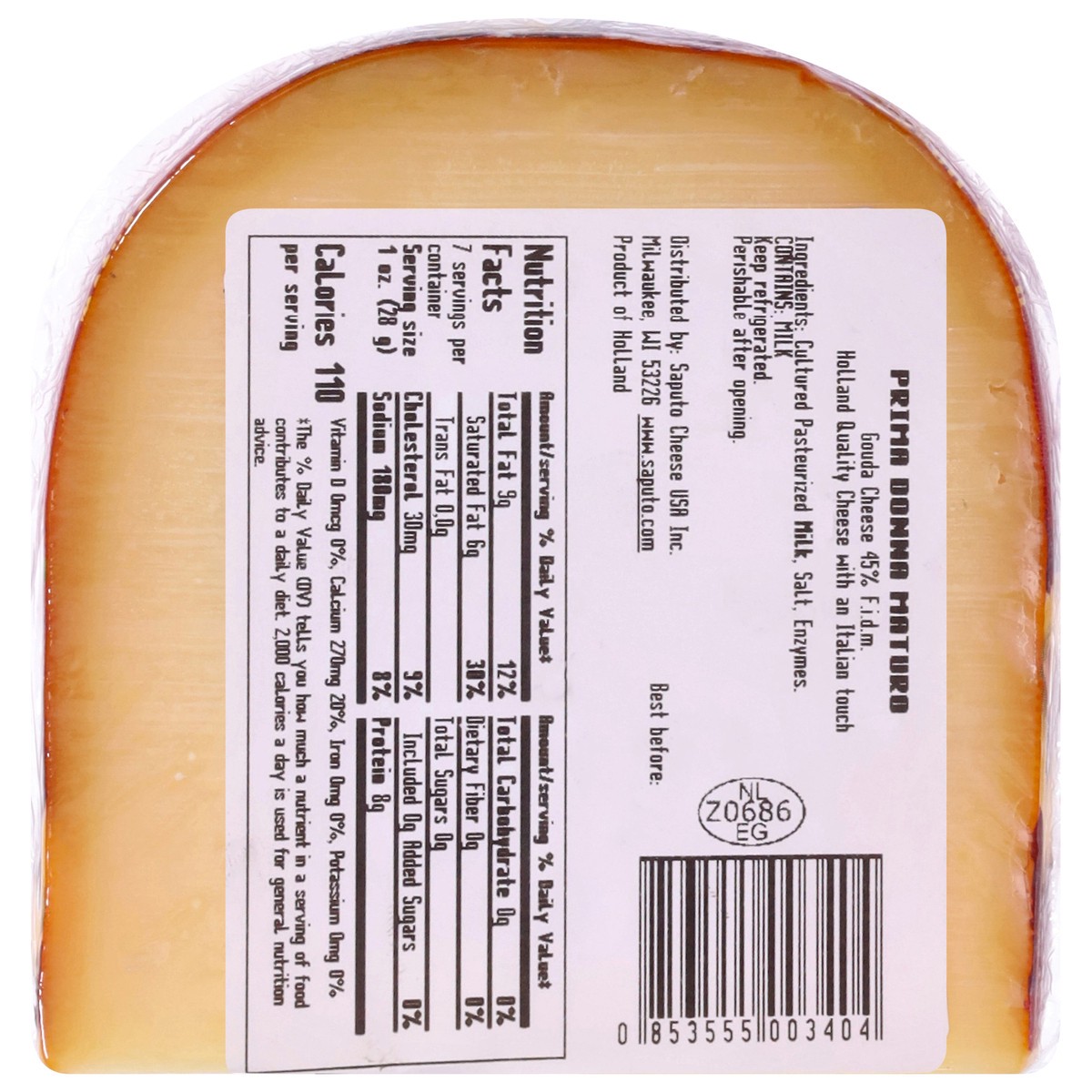 slide 3 of 13, Primadonna Maturo Aged Gouda Cheese Wedge, 5.3 oz, 5.3 oz