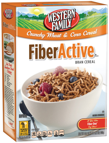 slide 1 of 1, Western Family Fiber Active Bran Cereal, 16.2 oz